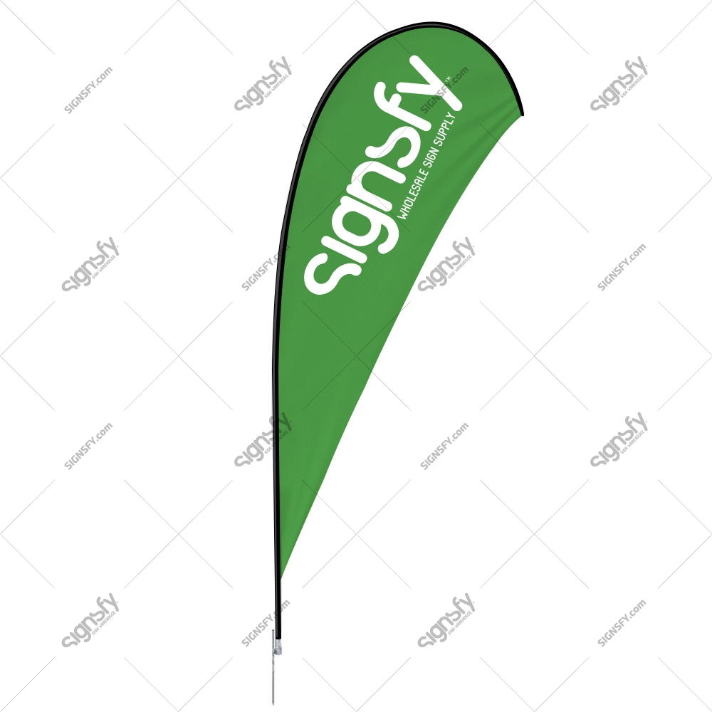 Teardrop Flag Banner with ground spike
